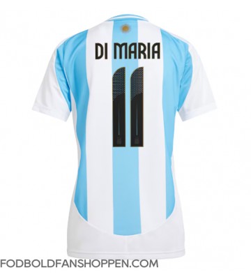 Argentina Angel Di Maria #11 Hjemmebanetrøje Dame Copa America 2024 Kortærmet